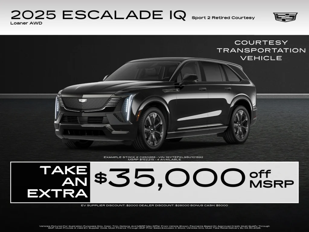 april 2026 cadillac specials